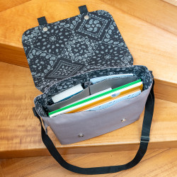 Patron PDF couture complet du sac besace Muscade, en 3 formats