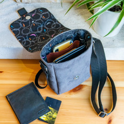 Patron PDF couture complet du sac besace Muscade, en 3 formats