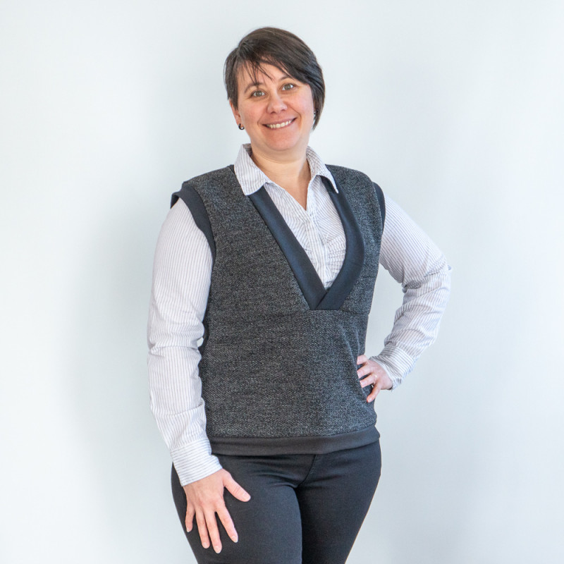 Patron PDF pull sans manche femme, du 34 au 56, 4 statures