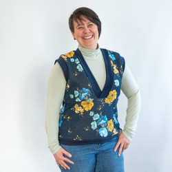 Patron PDF pull sans manche femme, du 34 au 56, 4 statures