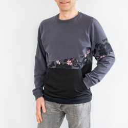 Patron PDF sweat mixte Kiwi, du XS au 3XL, poche kangourou