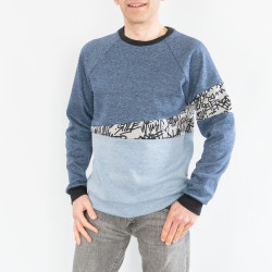 Patron PDF sweat mixte Kiwi, du XS au 3XL, poche kangourou