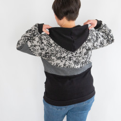 Patron PDF sweat mixte Kiwi, du XS au 3XL, poche kangourou