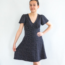 Patron PDF robe jersey Capucine, du 34 au 56