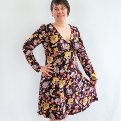 Patron PDF robe jersey Capucine, du 34 au 56