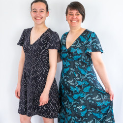 Patron PDF robe jersey Capucine, du 34 au 56