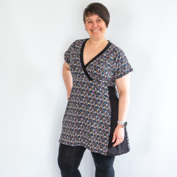 Patron débutant PDF robe tunique sportwear Cranberry, du 34 au 56