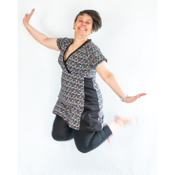 Patron débutant PDF robe tunique sportwear Cranberry, du 34 au 56