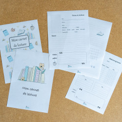 Fiches de carnet de lecture, pages A4 PDF à imprimer