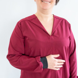 Patron PDF blouse robe Myrtille, effet chemise, du 34 au 56