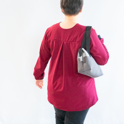 Patron PDF blouse robe Myrtille, effet chemise, du 34 au 56