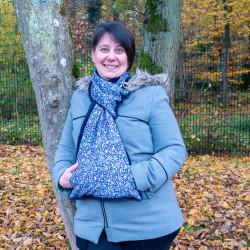 Patron PDF écharpe avec manchon intégré Baie rose