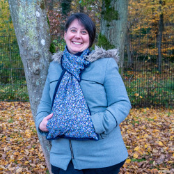 Patron PDF écharpe avec manchon intégré Baie rose