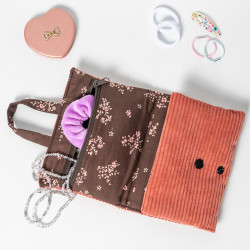 Patron couture PDF pochette à bijoux Violette, pour fille et femme