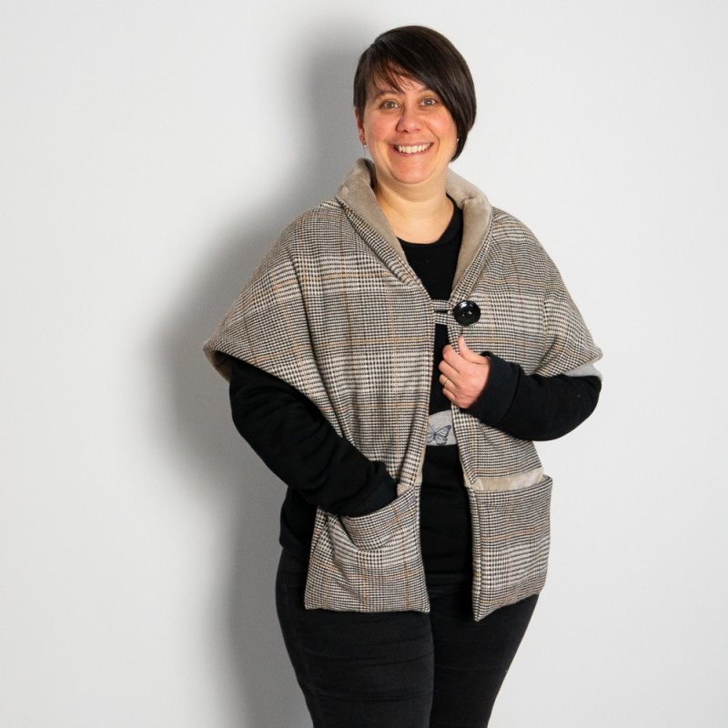 Patron couture PDF châle avec poches Angélique