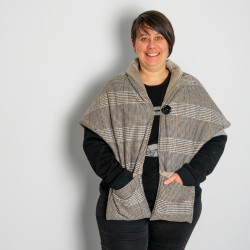 Patron couture PDF châle avec poches Angélique