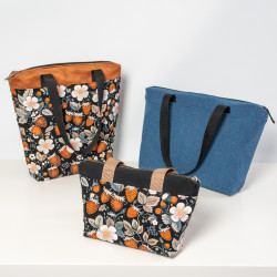 Patron couture PDF sac cabas zippé Fraise