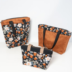 Patron couture PDF sac cabas zippé Fraise
