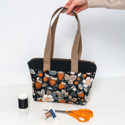 Patron couture PDF sac cabas zippé Fraise