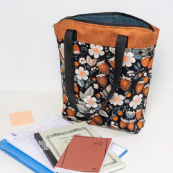 Patron couture PDF sac cabas zippé Fraise