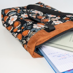 Patron couture PDF sac cabas zippé Fraise