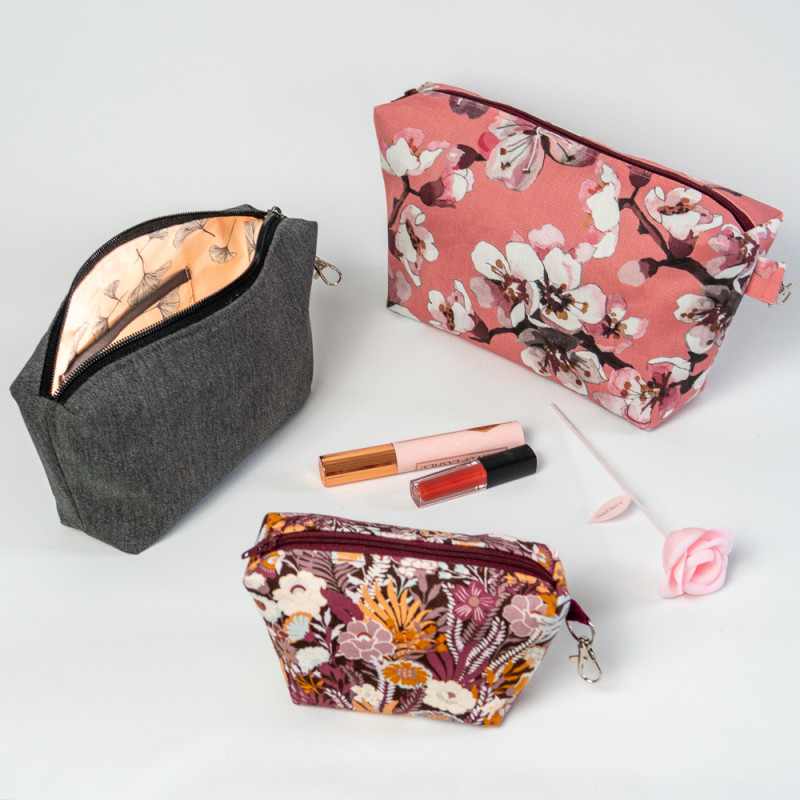 Patron couture PDF trousse fourre-tout Fraise des bois