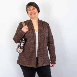 Patron PDF gilet femme Jasmin, du 34 au 56