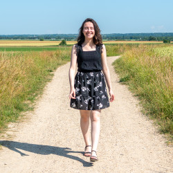 Patron PDF débutant jupe bohème Mirabelle, du 34 au 56