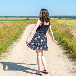 Patron PDF débutant jupe bohème Mirabelle, du 34 au 56