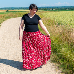 Patron PDF débutant jupe bohème Mirabelle, du 34 au 56