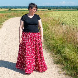 Patron PDF débutant jupe bohème Mirabelle, du 34 au 56