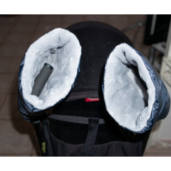 Moufles pour les mains bien chaudes sur poussette 2 poignées