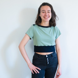 Patron PDF robe longue ou crop top Ciboulette en jersey, du 34 au 56