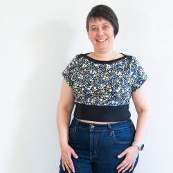 Patron PDF robe longue ou crop top Ciboulette en jersey, du 34 au 56