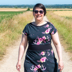 Patron PDF robe longue ou crop top Ciboulette en jersey, du 34 au 56