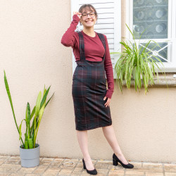 Patron PDF jupe crayon Marjolaine en jersey, du 34 au 56