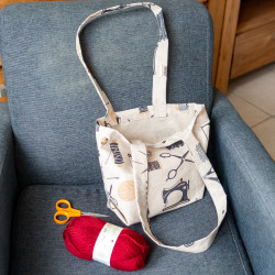 Tuto couture facile et patron PDF gratuit d'un tote bag avec fond