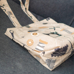 Tuto couture facile et patron PDF gratuit d'un tote bag avec fond