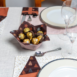 Tuto couture facile et patron PDF d'une corbeille étoile pour Noël