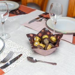 Tuto couture facile et patron PDF d'une corbeille étoile pour Noël