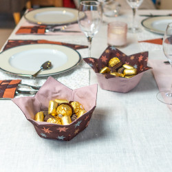 Tuto couture facile et patron PDF d'une corbeille étoile pour Noël