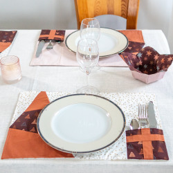 Tuto couture facile et patron PDF d'un set de table Sapin de Noël