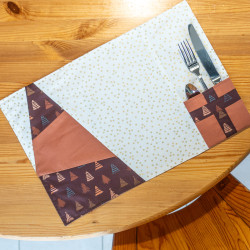 Tuto couture facile et patron PDF d'un set de table Sapin de Noël
