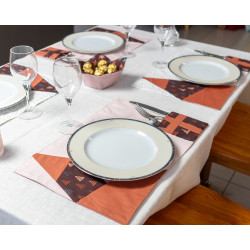 Tuto couture facile et patron PDF d'un set de table Sapin de Noël