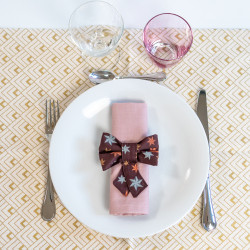 Tuto couture facile et patron PDF pour rond de serviette nœud élégant