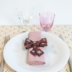 Tuto couture facile et patron PDF pour rond de serviette nœud élégant