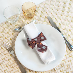 Tuto couture facile et patron PDF pour rond de serviette nœud élégant