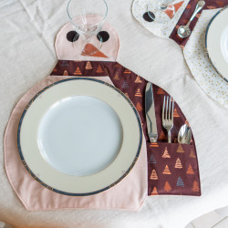 Tuto couture facile et patron PDF d'un set de table Bonhomme de neige