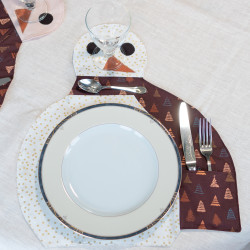 Tuto couture facile et patron PDF d'un set de table Bonhomme de neige