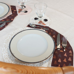 Tuto couture facile et patron PDF d'un set de table Bonhomme de neige